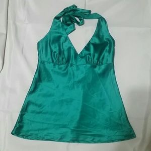 H&M Green Satin Halter