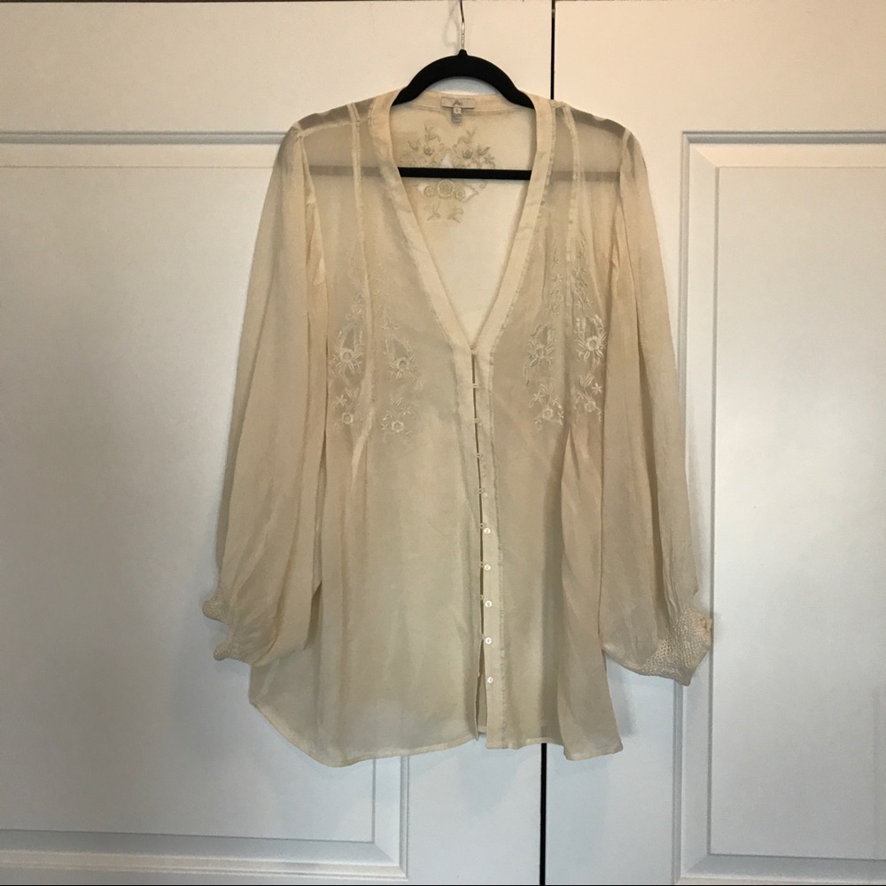 Joie Sheer Oversized Blouse