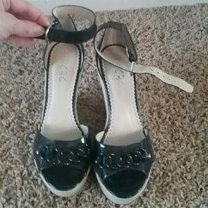 Navy blue bcbg wedges