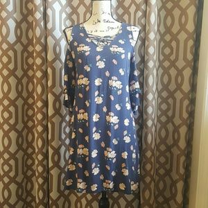 Wyld Hart Cold Shoulder High Low Dress