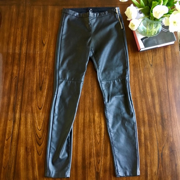 H&M Pants - ✨ H&M Black Faux Leather Pants | Size 6 ✨