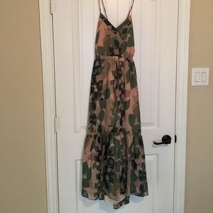 Gap Camo Maxi Dress Size S