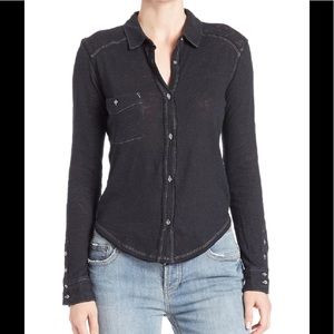 Black Free People button down shirt