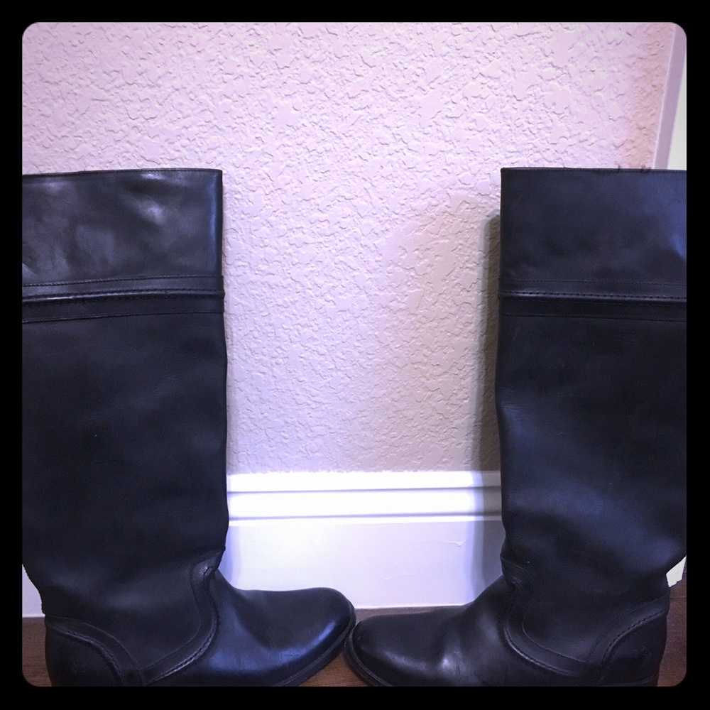 Black tall Frye boots