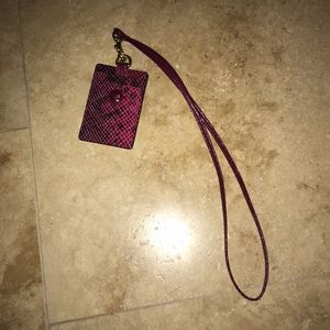 Coach lanyard and ID holder