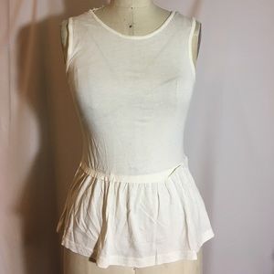 Peplum tank with zipper detail