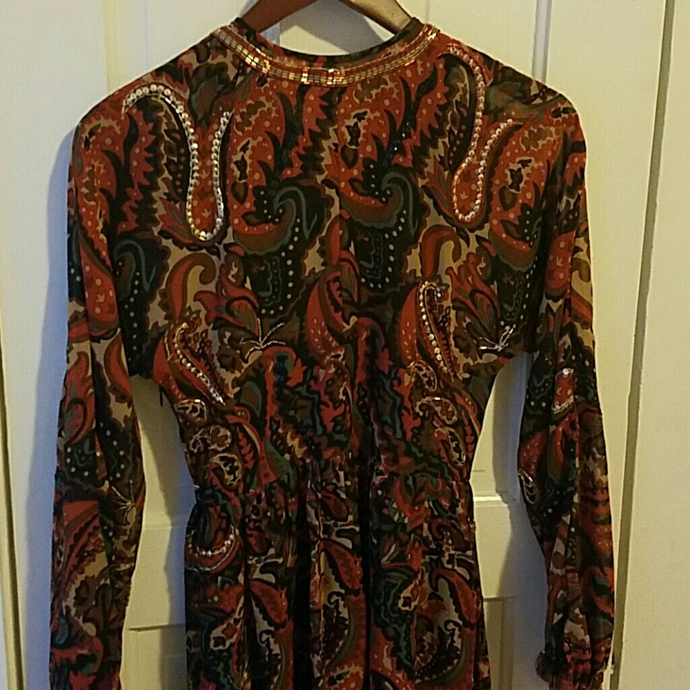 NWT Asos Folk Print Midi Dress - Picture 4 of 8