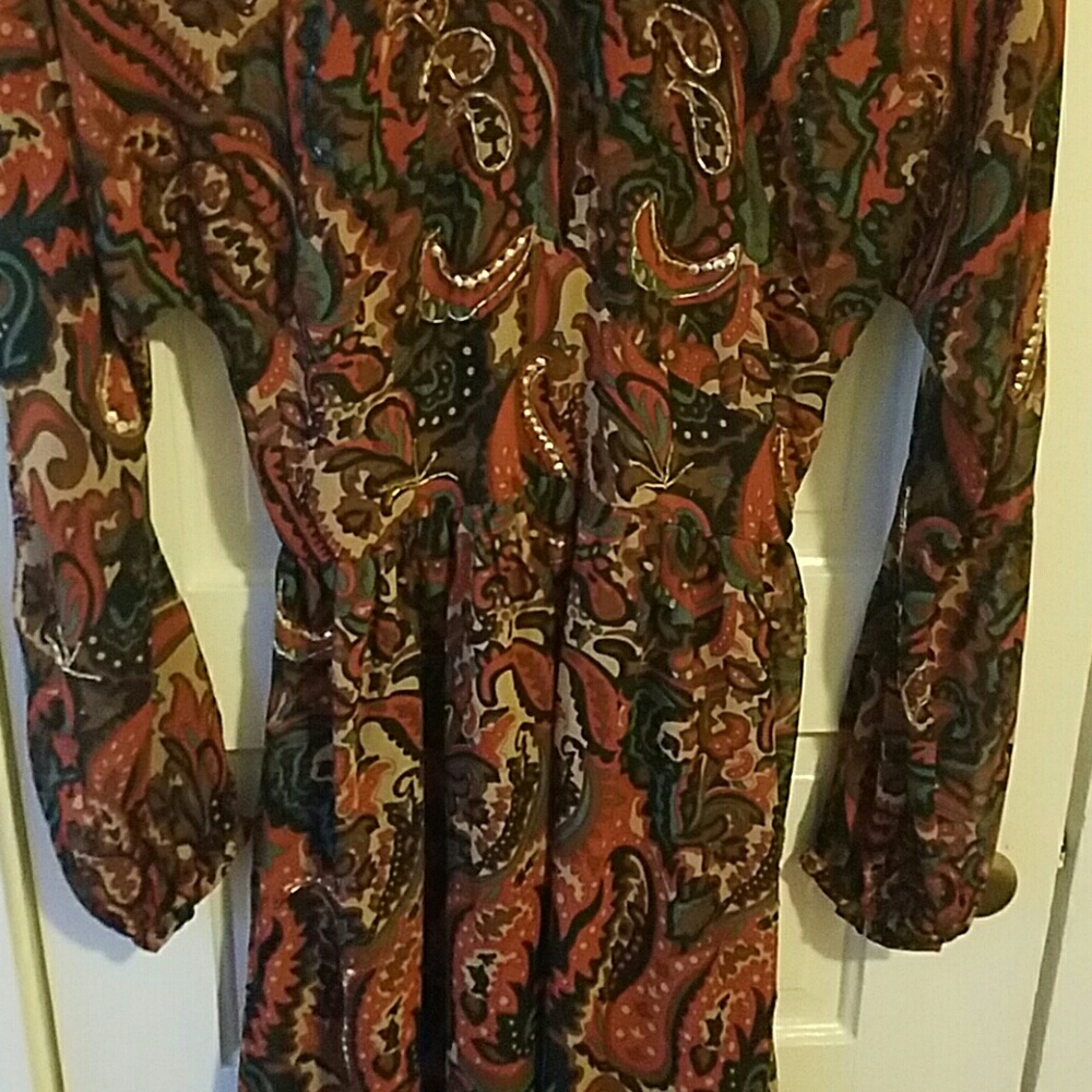 NWT Asos Folk Print Midi Dress - Picture 5 of 8