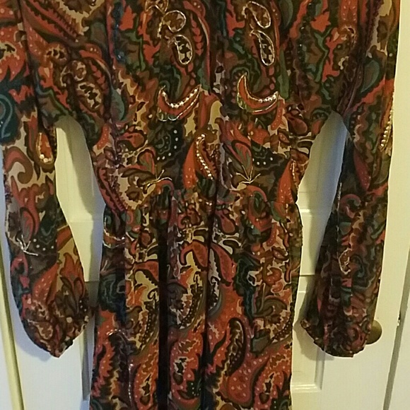 NWT Asos Folk Print Midi Dress - Picture 5 of 8