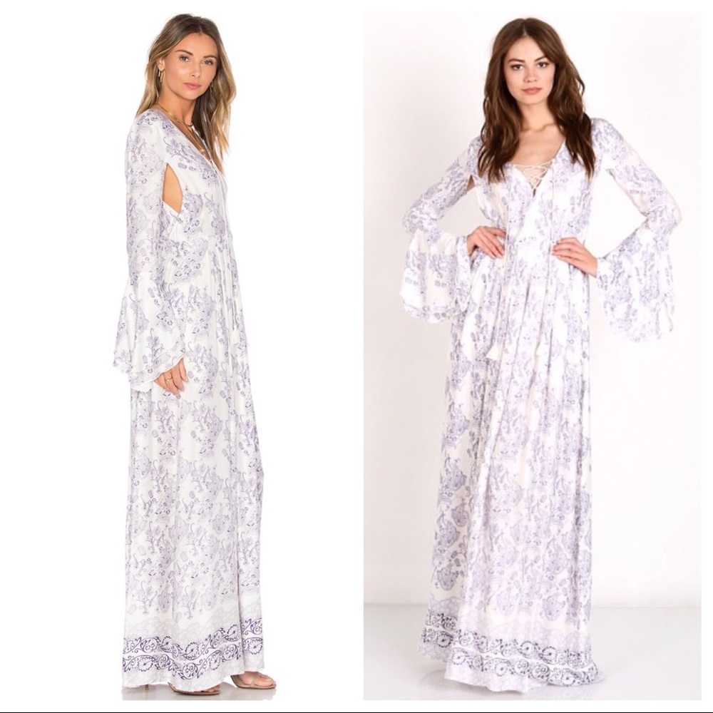 Jetset Diaries Infinity plunging V-neck boho maxi - Picture 2 of 8