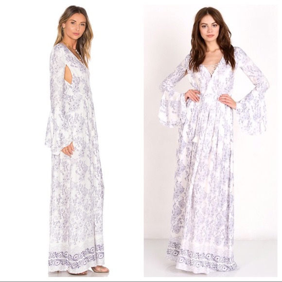 Jetset Diaries Infinity plunging V-neck boho maxi - Picture 2 of 8