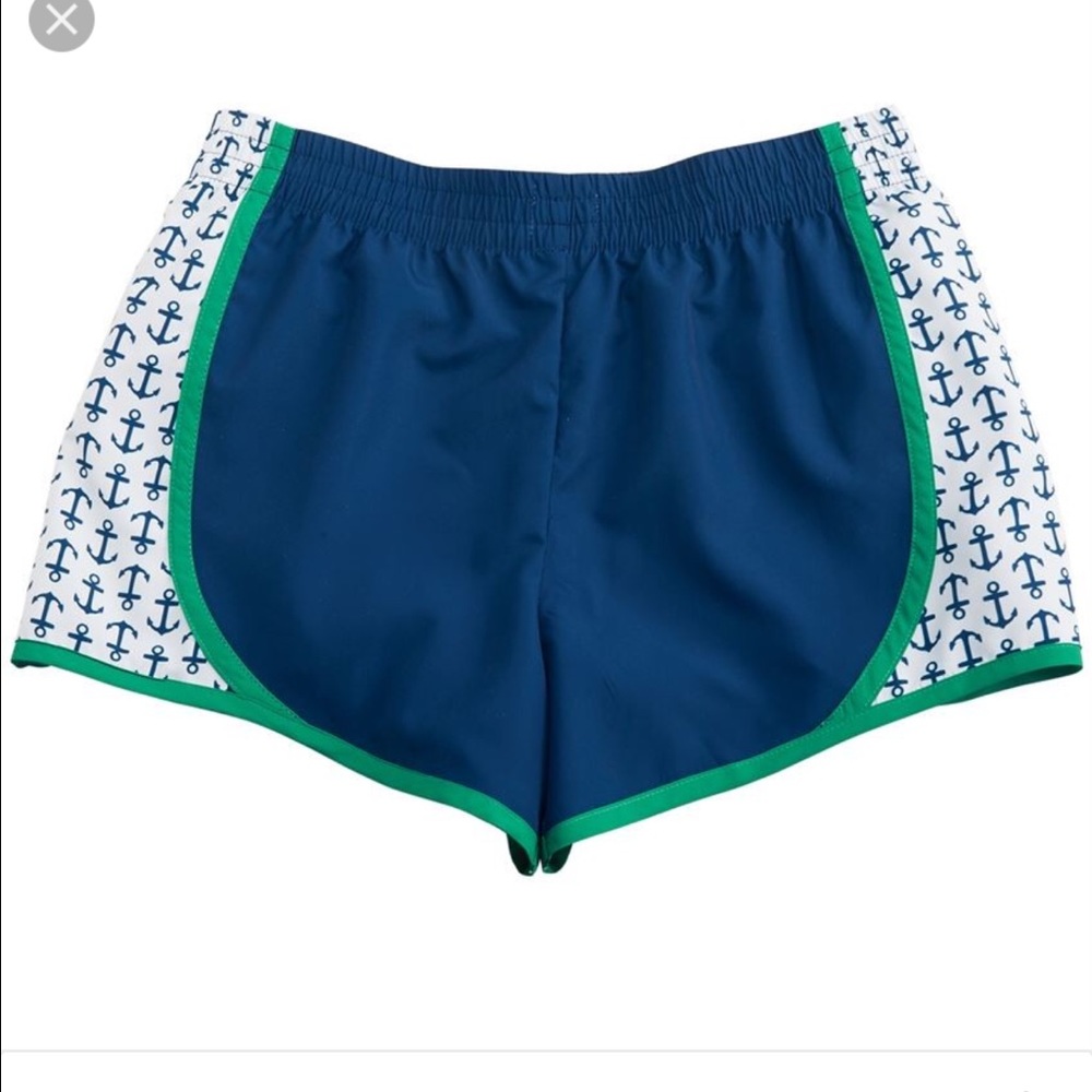 NWT Women's Mudpie Harper Track Shorts Navy/Green