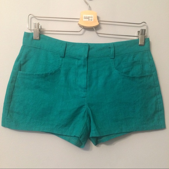 Pants - Vivid Teal Linen Short S
