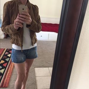 Zara Basic Pig Leather Jacket brown size S