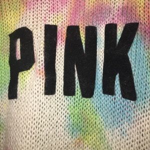 1HR PRICE DROP TIEdye pink Victoria secret sweater
