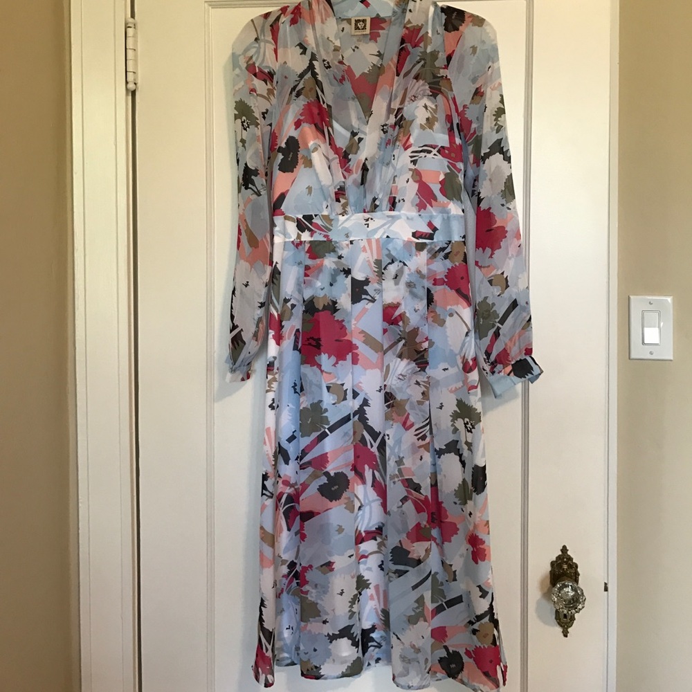 Anne Klein Midi Long Sleeve Dress