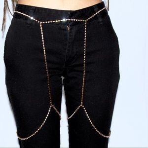 Rhinestone Chain Garter LASTONE