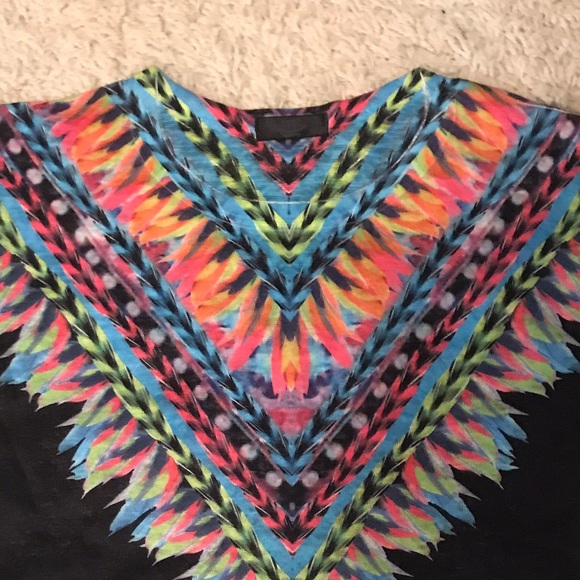 💎Last One💎Bright neon Aztec tribal Feathered t - Picture 3 of 4