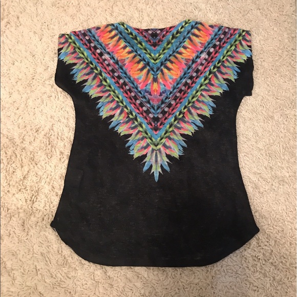 💎Last One💎Bright neon Aztec tribal Feathered t - Picture 4 of 4