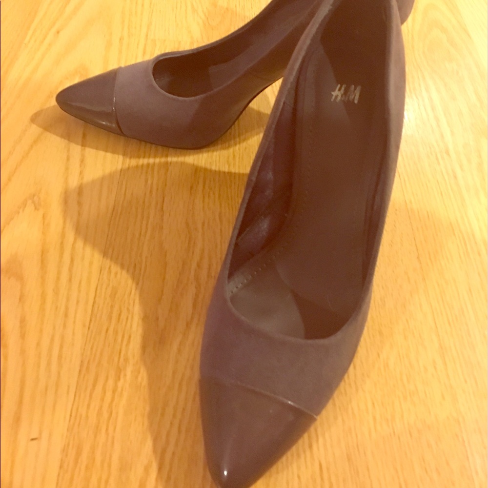 Sexy grey suede/microfiber/ EUC pumps 👠