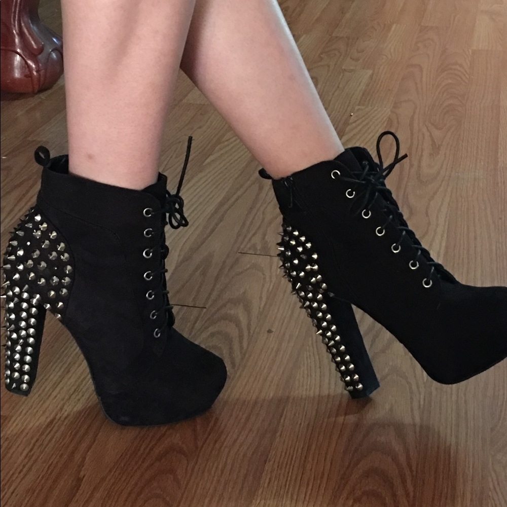 Black Boots with Studs