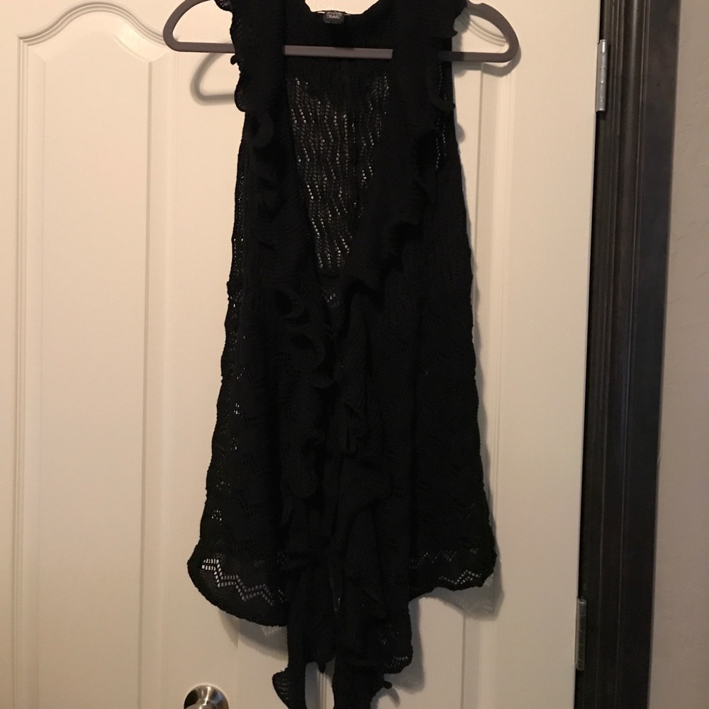 BCBG Crochet Sweater/Duster Vest