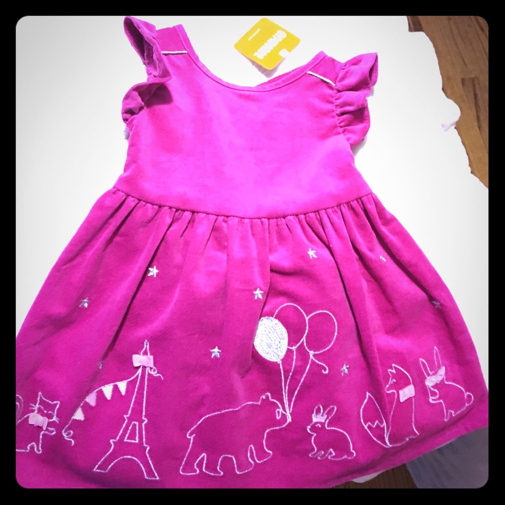 Very pretty fuchsia suede party dress! Gymboree