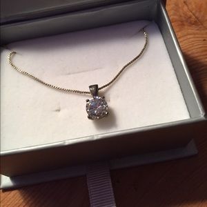 Sterling Silver Diamond Pendant Necklace