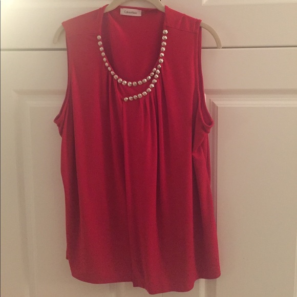 Calvin Klein Tops - Red Calvin Klein Tank Top