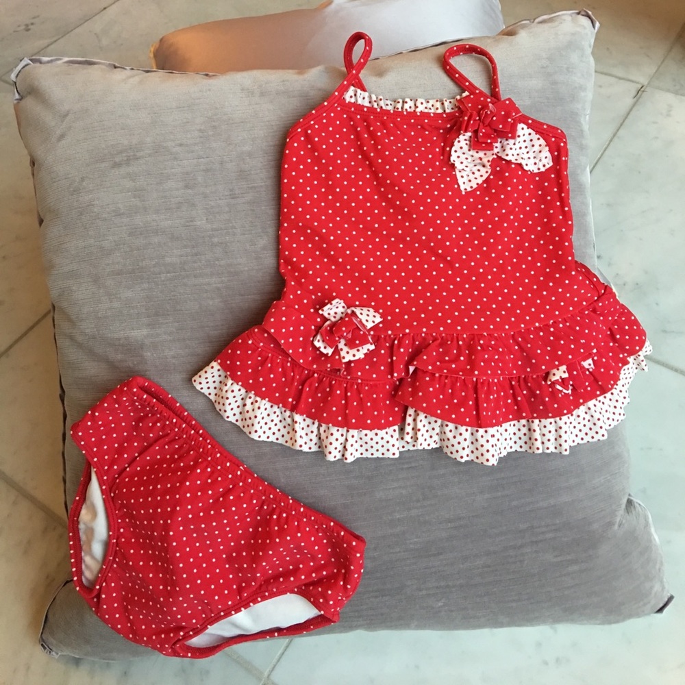 Kate Mack - Red and White - two-piece - swimsuit