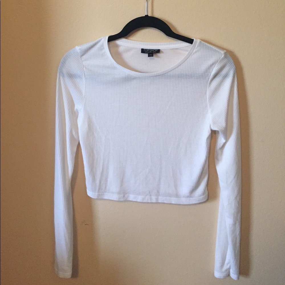 Topshop long sleeve crop top