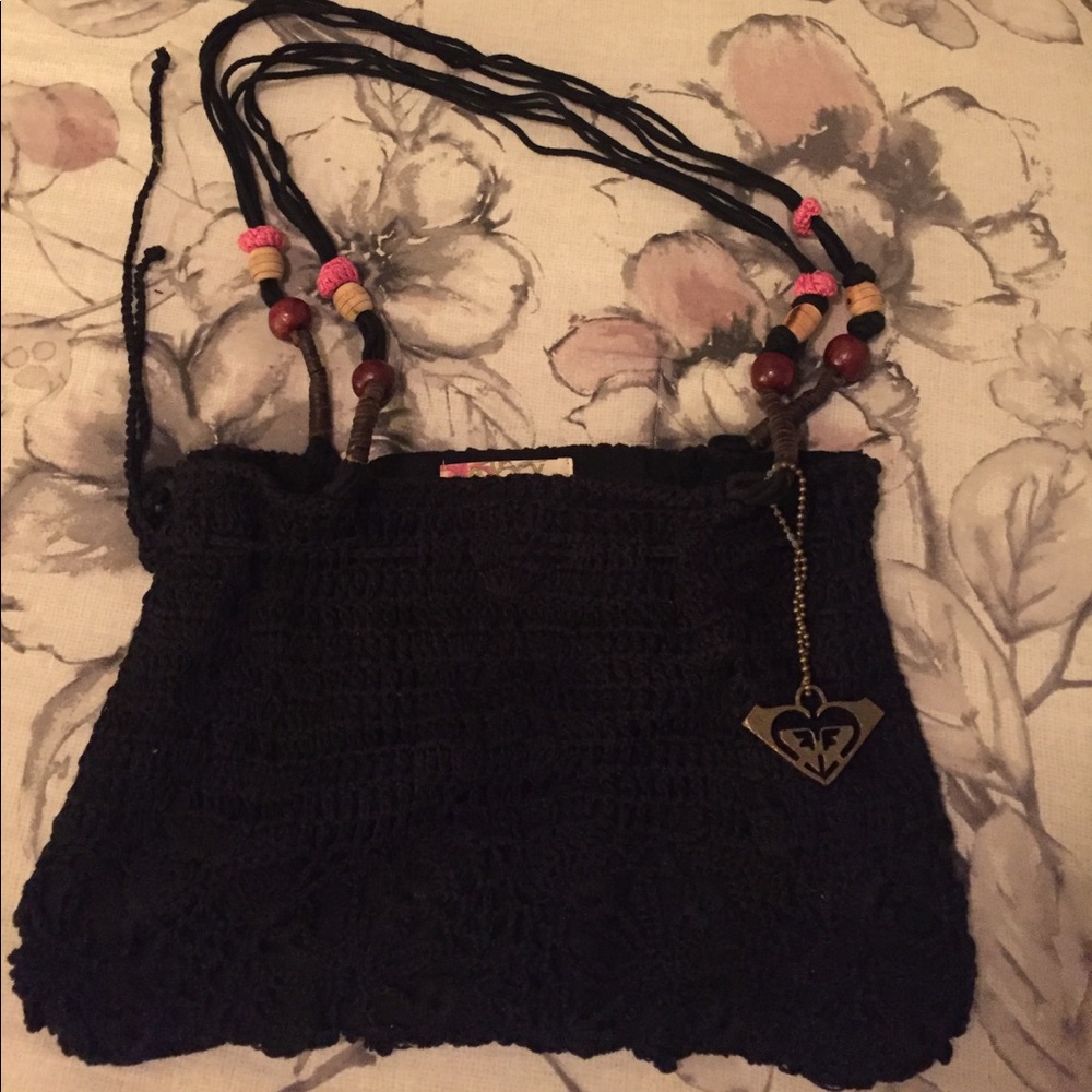 Roxy Black crotchet purse