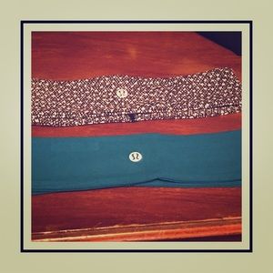 NWOT 2 x Teal & Black/White Headbands!!!!