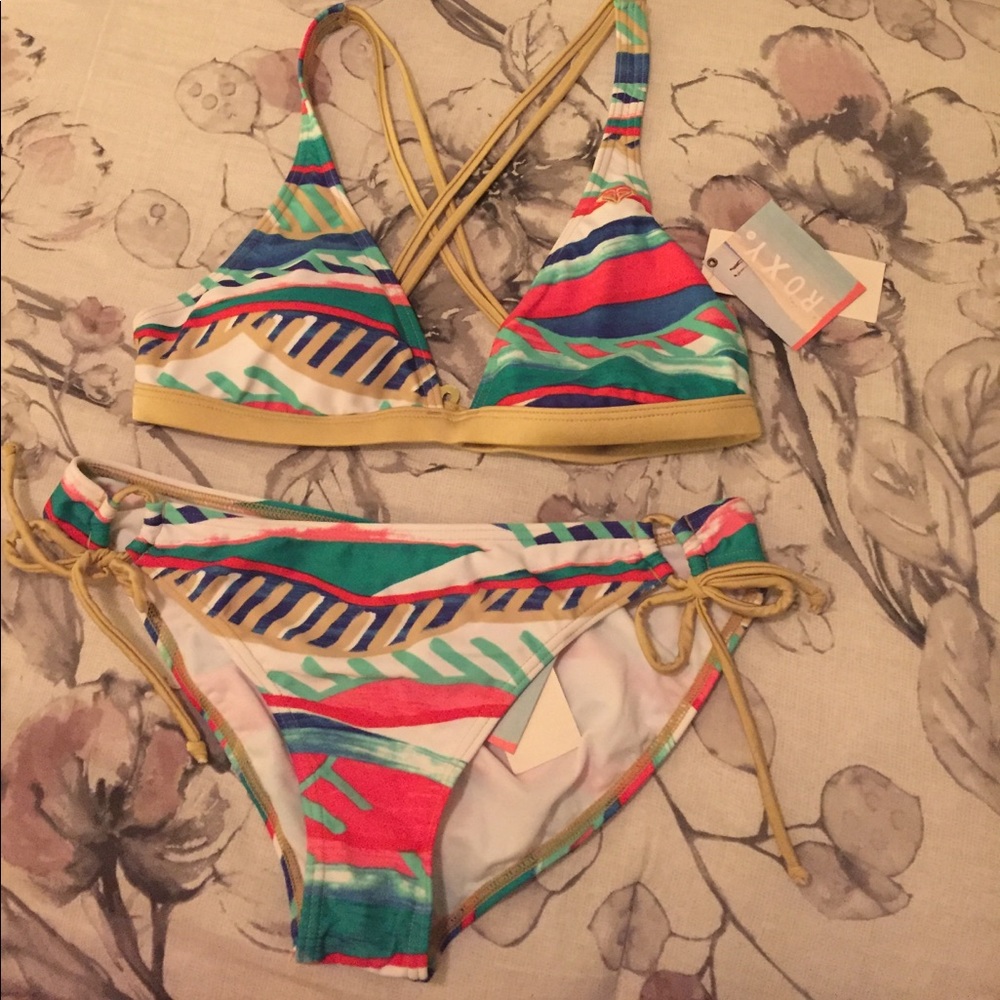 Cute Colorful Roxy bikini XL