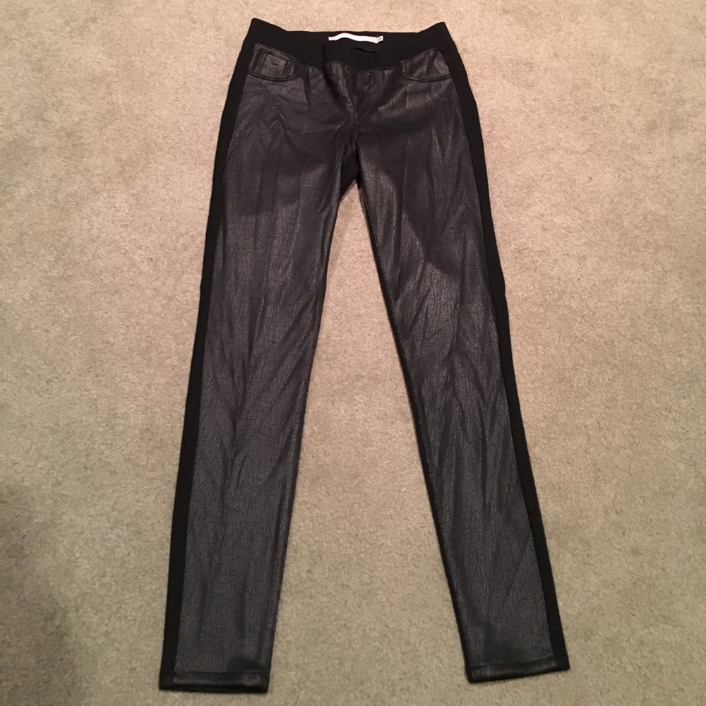 Black cotton spandex pants