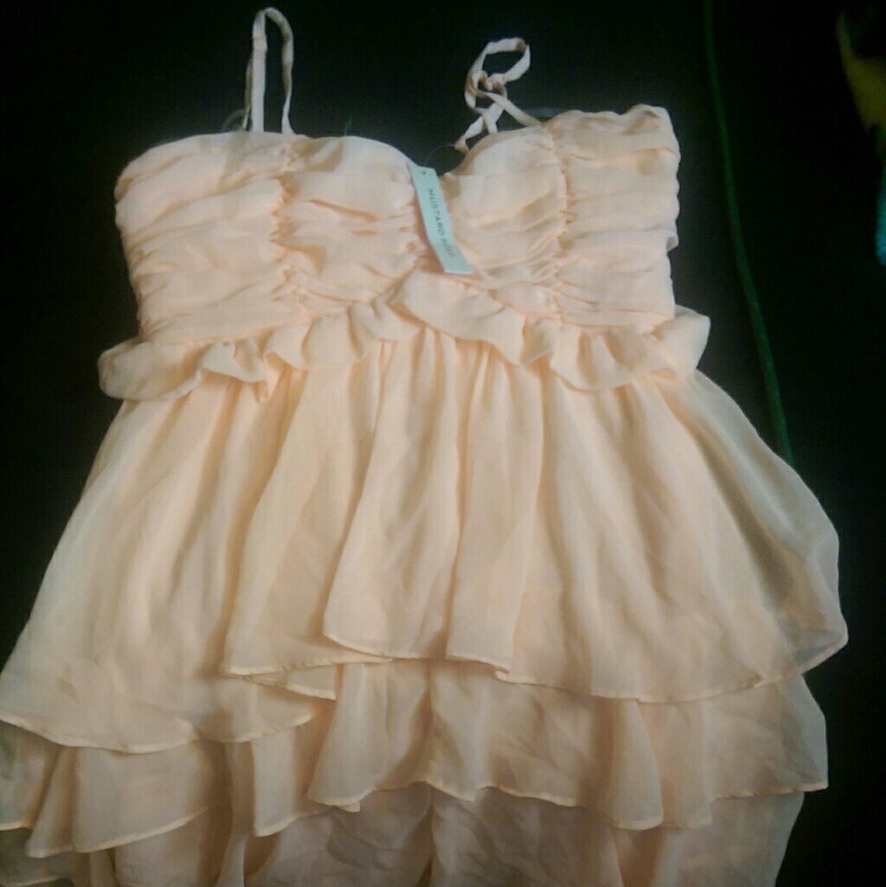 Peach color small dress