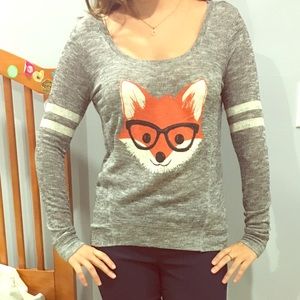 Grey fox sweater