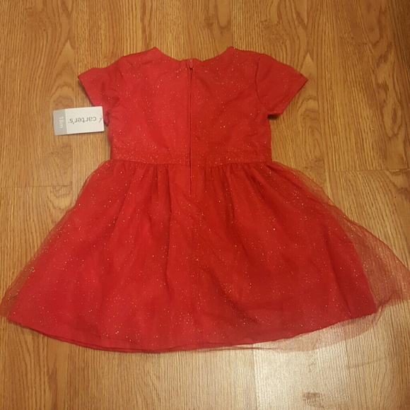 Adorable red and gold dress carters 18m - Picture 2 of 3