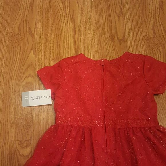 Adorable red and gold dress carters 18m - Picture 3 of 3