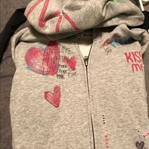VS Graphic Zip Front Hoodie❤️💕