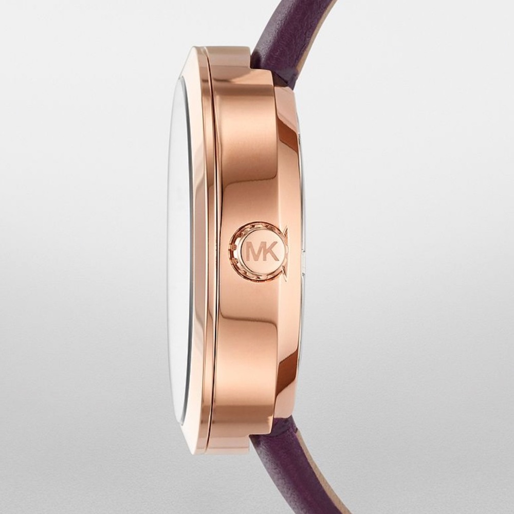Michael Kors rose gold garner purple watch - Picture 6 of 8