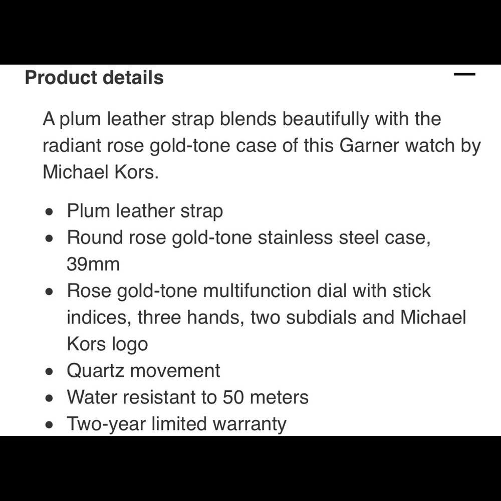 Michael Kors rose gold garner purple watch - Picture 8 of 8