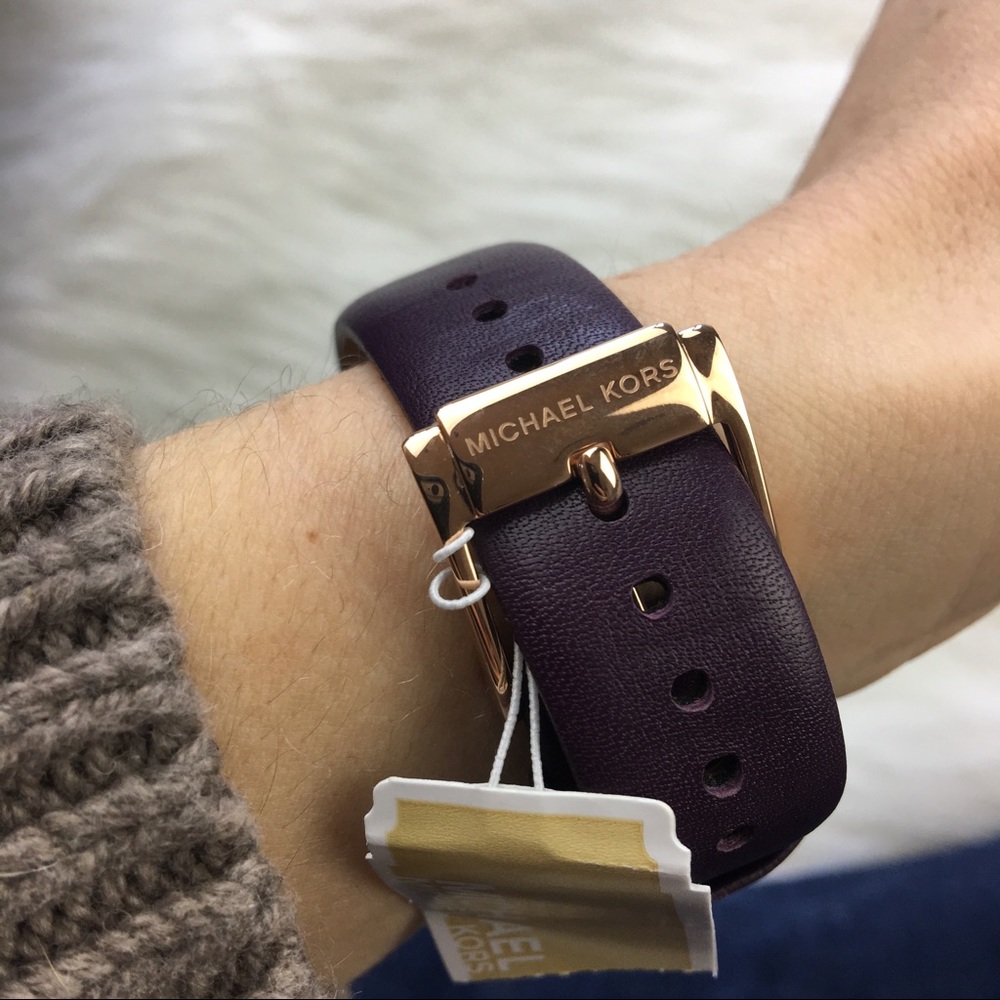 Michael Kors rose gold garner purple watch - Picture 5 of 8