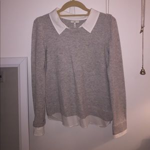 Unworn gray joie shirt layered sweater size xxs