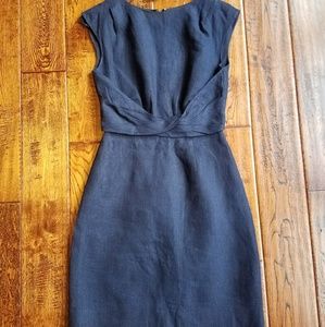 Jcrew linen twist sheath dress