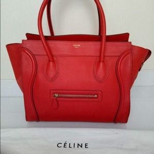 Celine luggage shoulder bag true red (sold)