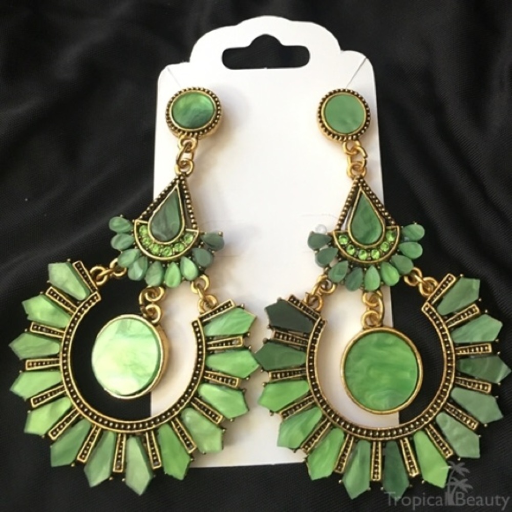 GREEN PERUVIAN EARRING