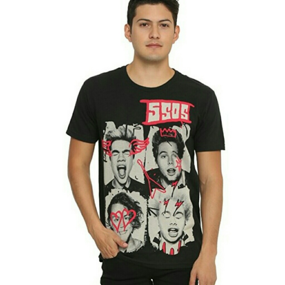 5 SOS band tee