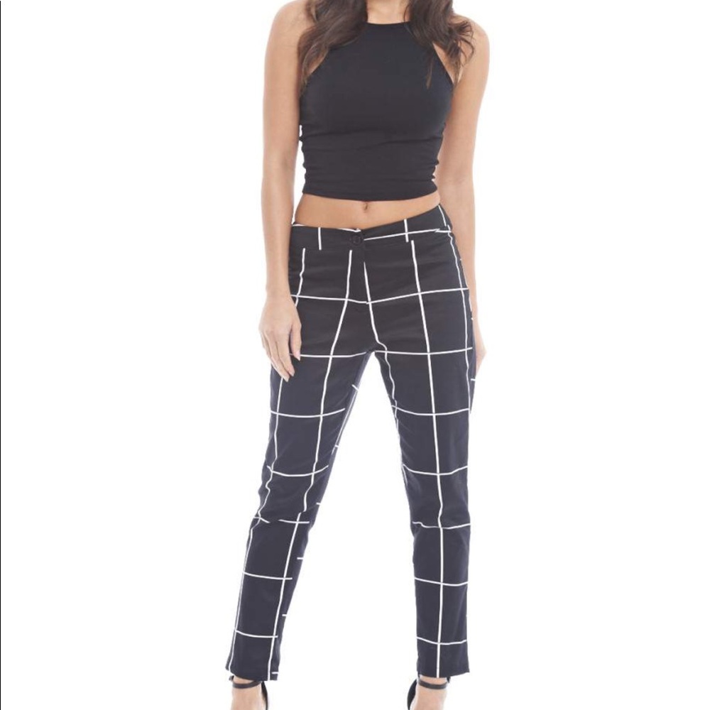 Black and White Trousers
