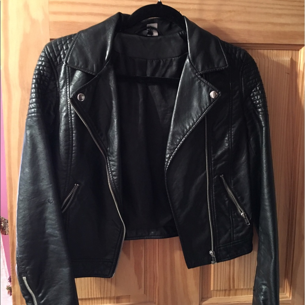 Moto leather jacket